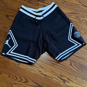Jordan Black and White Men's Sports Shorts